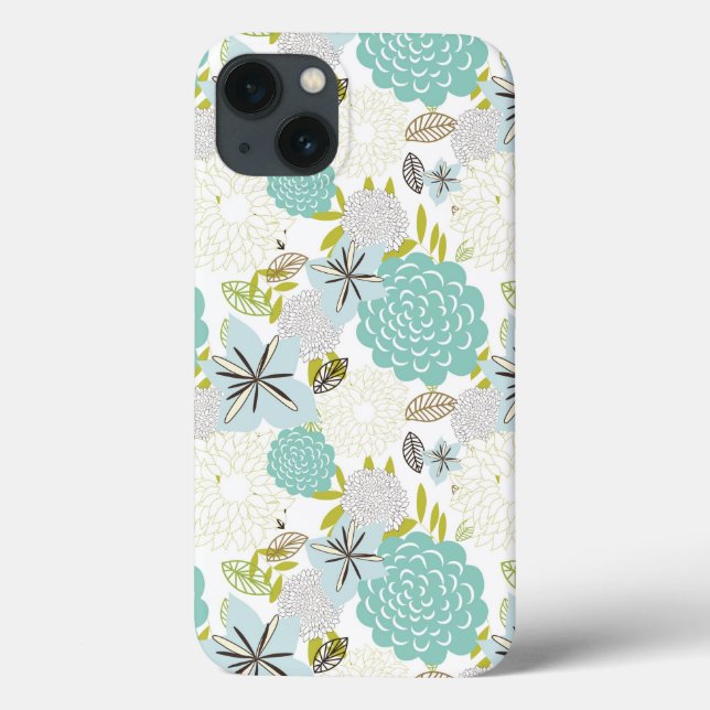 Coques Case-Mate iPhone Arrière - plan floral 5 (Verso)