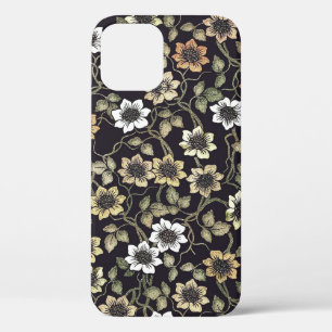 Case-Mate iPhone Case Arrière - plan floral d'anémone texturé vintage