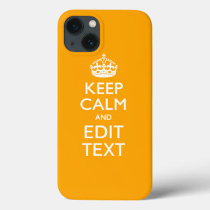Etui iPhone 13 Arrière - plan Jaune Soleil Gardez Le Calme Et Vot
