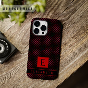 Coque Pour Pour iPhone 14 Pro Max Arrière - plan noir personnalisable point Polka ro