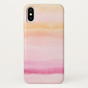 Coque iPhone X Arrière - plan peint à la main 4 d'aquarelle