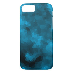 Coque Case-Mate Pour iPhone Arrière - plan polygonal abstrait bleu