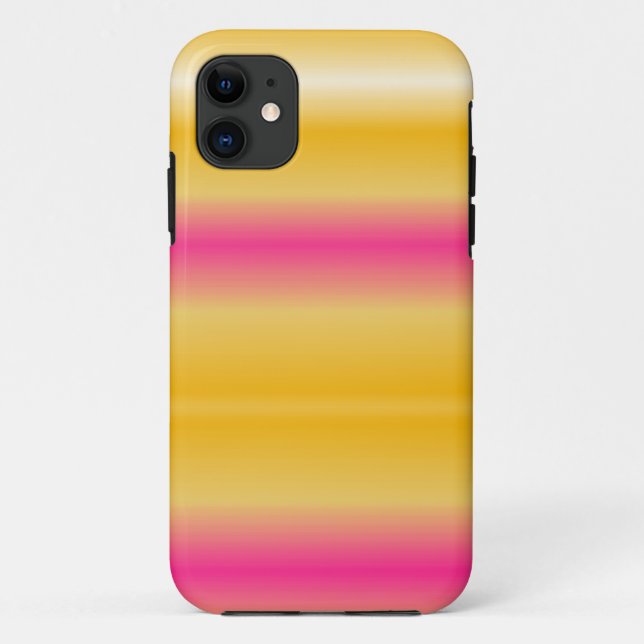 Coques Case-Mate iPhone Arrière - plan Rainbow Pink Yellow Stripes (Dos)