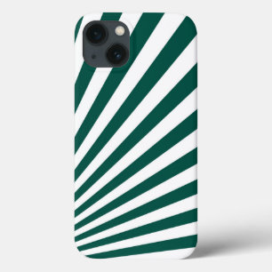 iPhone 13 Case Arrière - plan rétroactif Turquoise de rayons Sun