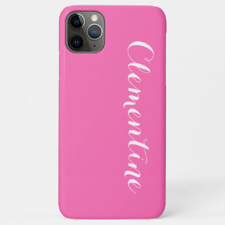 Case-Mate iPhone Case Arrière - plan rose chaud solide, nom Monogramme