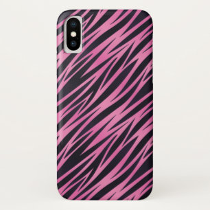 Case-Mate iPhone Case Arrière - plan rose de rayure de zèbre