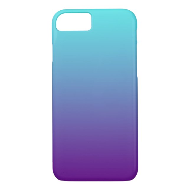 Coques Case-Mate iPhone Arrière - plan simple dégradé violet bleu turquois (Dos)