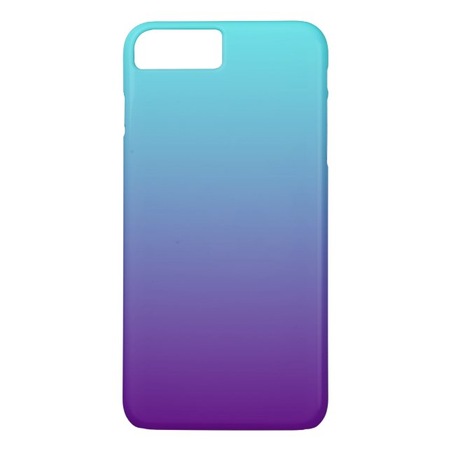 Coques Case-Mate iPhone Arrière - plan simple dégradé violet bleu turquois (Dos)