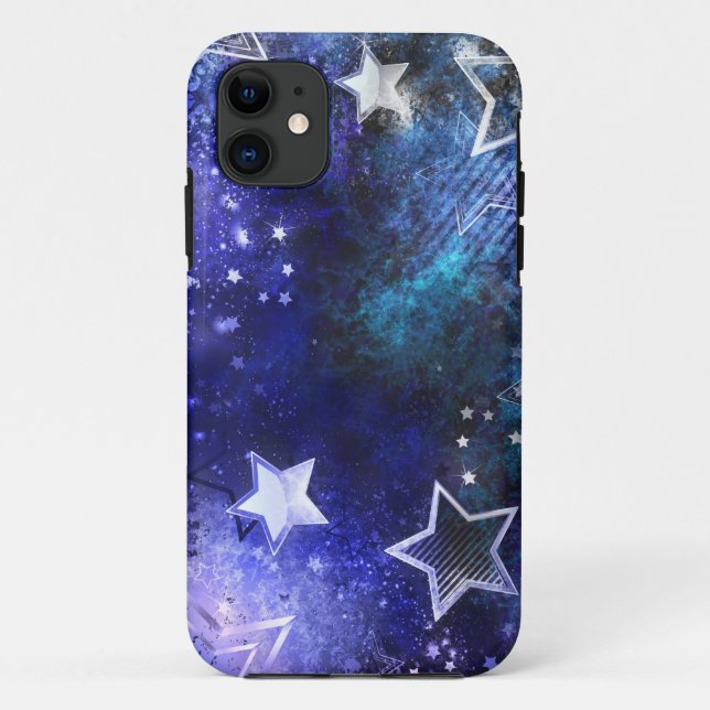 Coques Case-Mate iPhone Arrière - plan spatial avec étoiles (Dos)