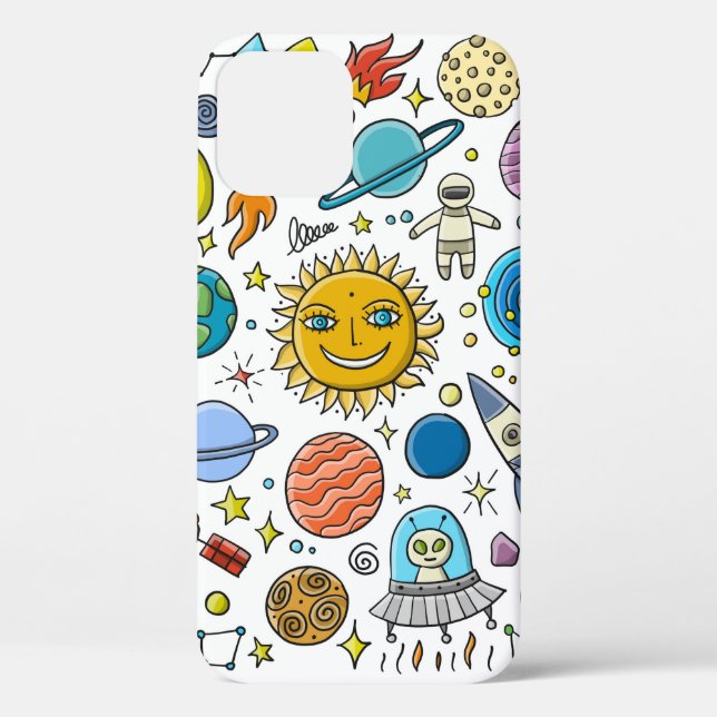Coques Case-Mate iPhone Arrière - plan spatial. Planètes du système solair (Verso)