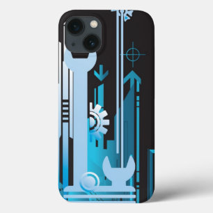iPhone 13 Coque Arrière - plan tramé technique 3