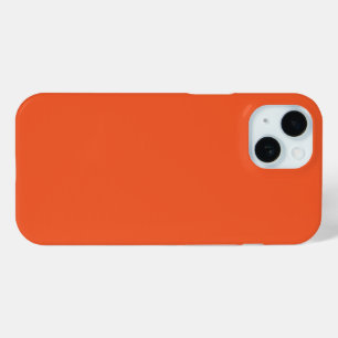 Coque Pour iPhone 15 Arrière-plan uni minimaliste orange vif