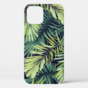 Case-Mate iPhone Case Arrière - plan vert clair avec plantes tropicaux.