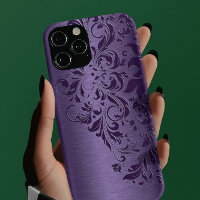 Arrière - plan Violet Avec Dentelle Florale Violet