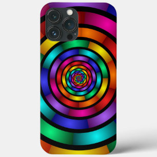 Case-Mate iPhone Case Arrondi et psychédélique coloré Art moderne fracta