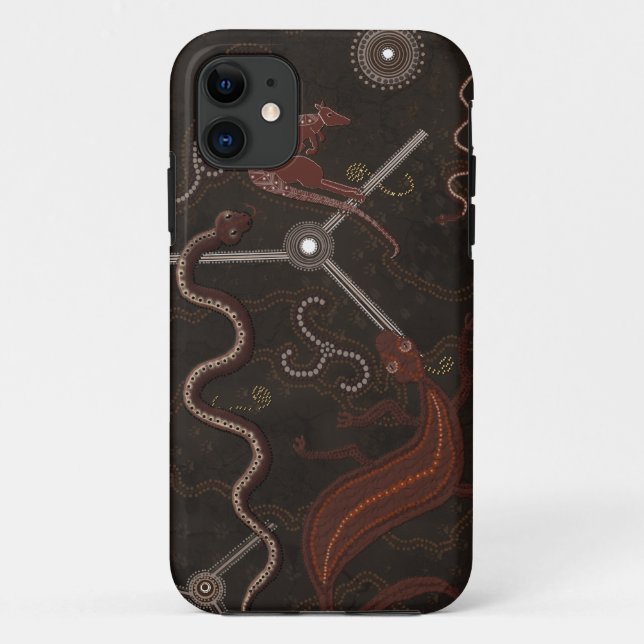 Coques Case-Mate iPhone Art aborigène australien de la faune sauvage (Dos)