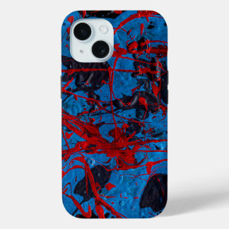 Coque Pour iPhone 15 Art Abstrait Contemporain : Électrique