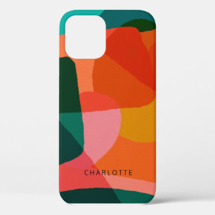 Case-Mate iPhone Case Art Abstrait contemporain vert et orange
