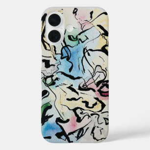 Coque Pour iPhone 16 Art Abstrait de l'encre
