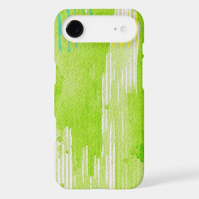 Coques Case-Mate iPhone art abstrait de vert de chaux (Verso)