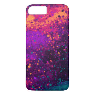 Coque iPhone 8 Plus/7 Plus Art abstrait d'éclaboussure de peinture de ciel d