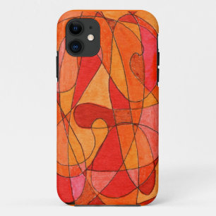 Case-Mate iPhone Case Art Abstrait en oranges et rouges