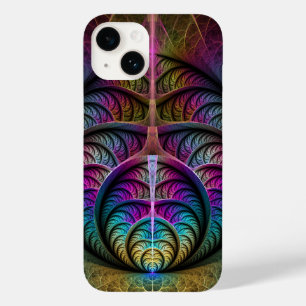 Coque Pour iPhone 14 Art abstrait fractal coloré et psychédélique