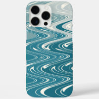 Art Abstrait moderne Waves Design en Blue Ombre