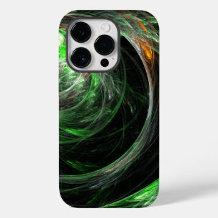 Coque Pour iPhone 14 Pro Art abstrait vert autour du monde