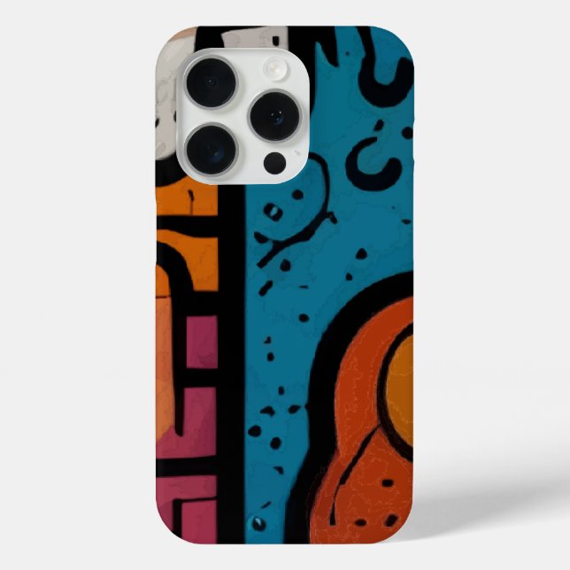 Coques Case-Mate iPhone Art Abstrait vibrant (Verso)