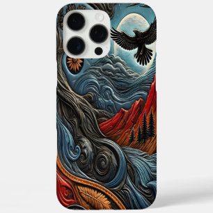 Coques iPhone 16 Pro Max Art Aigle et Montagnes