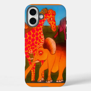 Coques iPhone 16 Plus Art animal africain