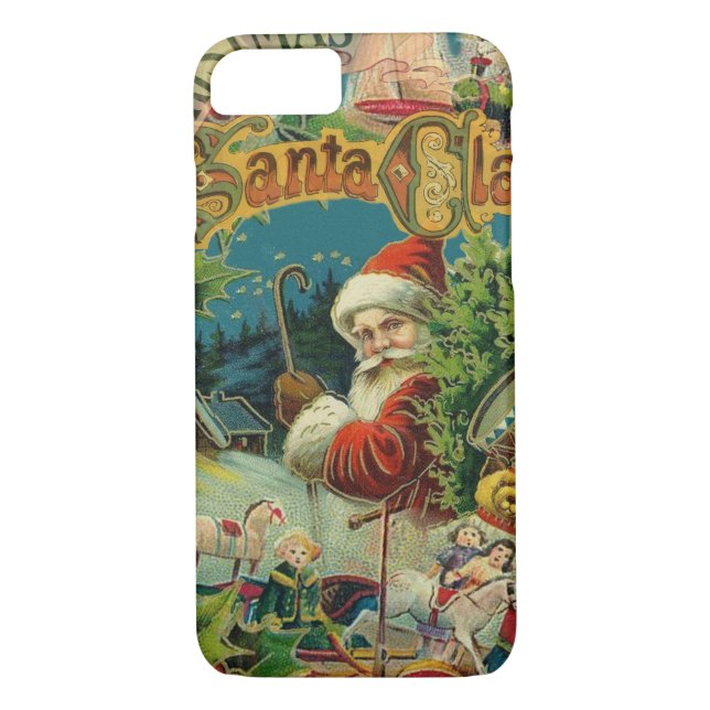 Coques Case-Mate iPhone Art antique du Père Noël (Dos)
