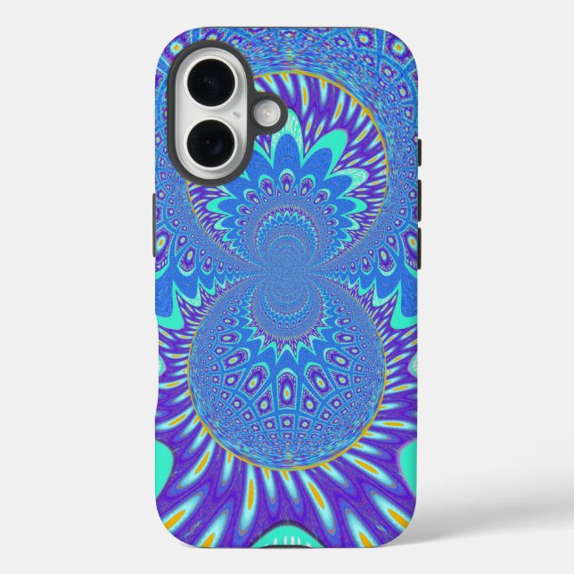 Coques Case-Mate iPhone Art bleu moderne (Verso)