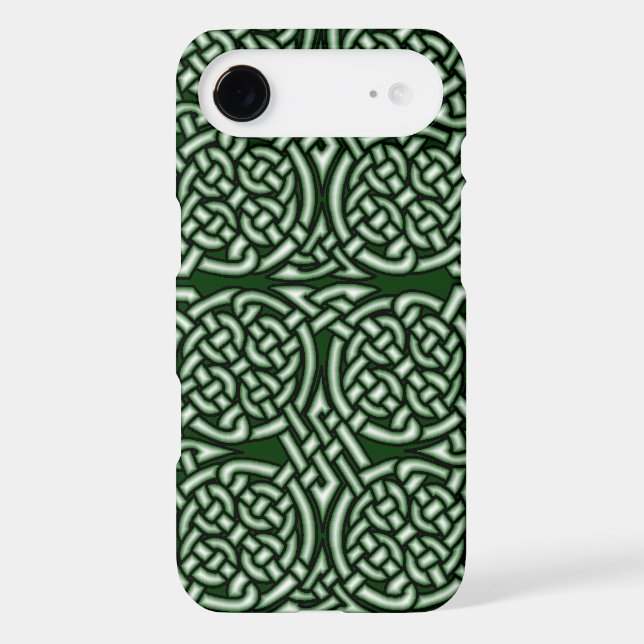Coques Case-Mate iPhone Art celtique vert de knotwork (Verso)