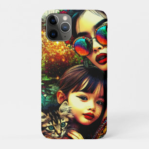 Case-Mate iPhone Case Art coloré Maman et fille Jardin Fleur asiatique
