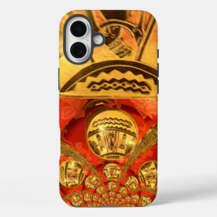 Coques iPhone 16 Plus Art Culturel Africain : Design Rouge Or Riche