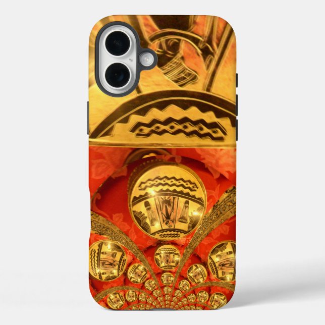 Coques Case-Mate iPhone Art Culturel Africain : Design Rouge Or Riche (Verso)
