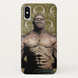 Coque iPhone X Art de bande dessinée de Croc de tueur du peloton