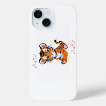🐯Art de bébé tigre avec papillons roses -