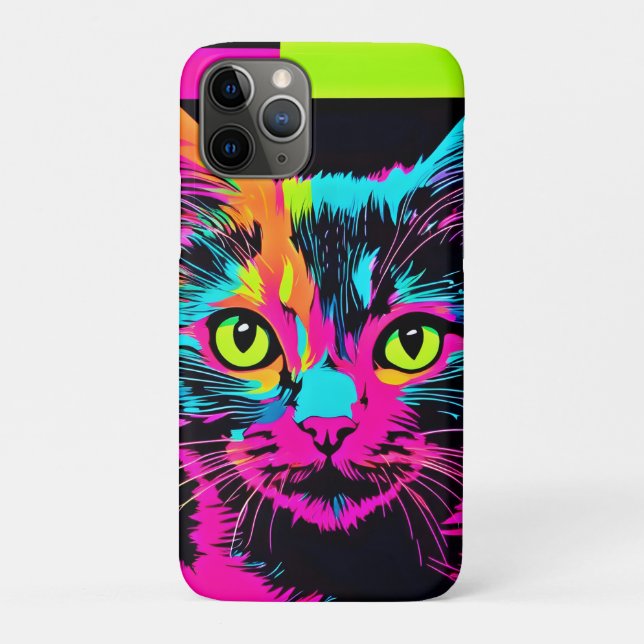 Coques Case-Mate iPhone Art de chat cyberpunk (Dos)