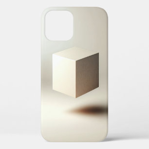 Case-Mate iPhone Case Art de cube minimaliste flottant - Bois et tissu m