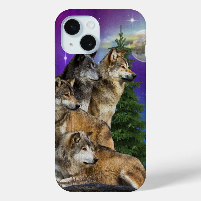 Coques Case-Mate iPhone Art de loup (Verso)