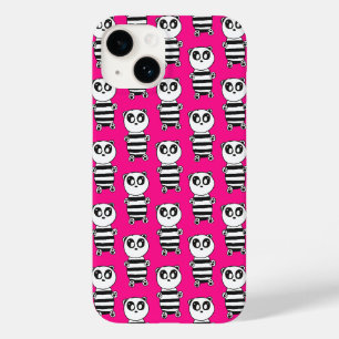Coque Pour iPhone 14 Art de panda noir et blanc ludique