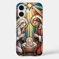 Art de verre teinté de la Nativité – Noël de la Sa