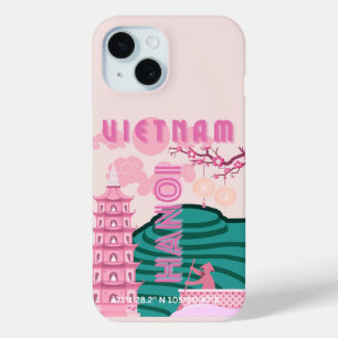 Coque Pour iPhone 15 Art de voyage au Vietnam