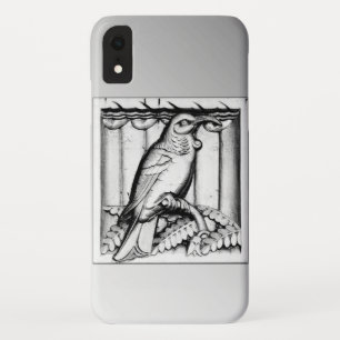 Coque Case-Mate Pour iPhone Art Deco carved stone falcon - silver