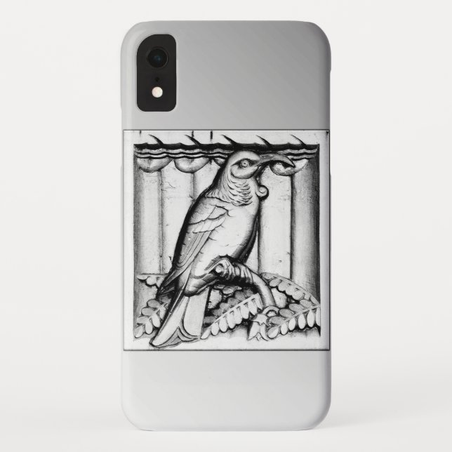 Coques Case-Mate iPhone Art Deco carved stone falcon - silver (Dos)