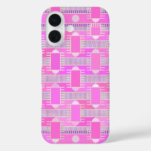 Coque Pour iPhone 16 Art Déco chic industriel - rose, mauve