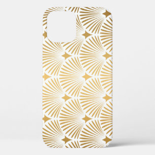 Case-Mate iPhone Case Art Déco : Elégance Gold-White.